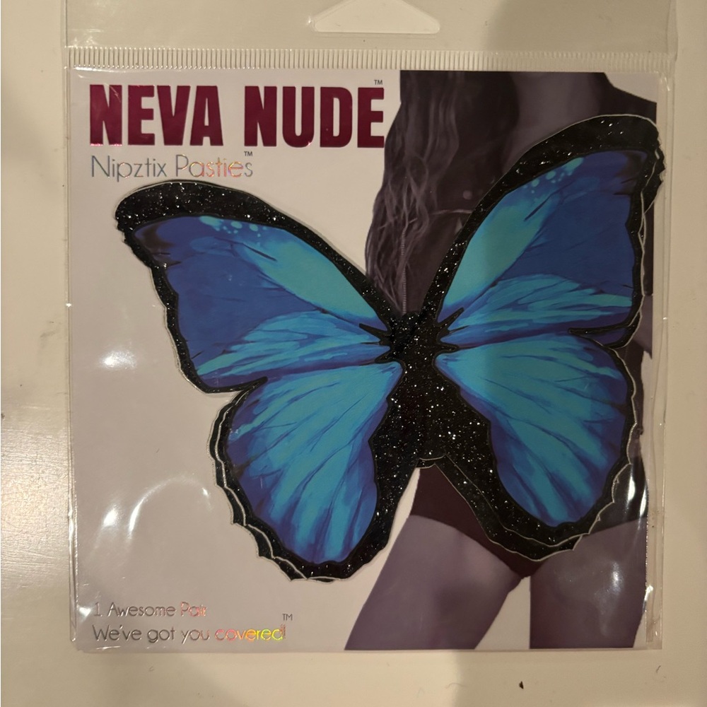 Neva Nude Blue Butterfly Pasties